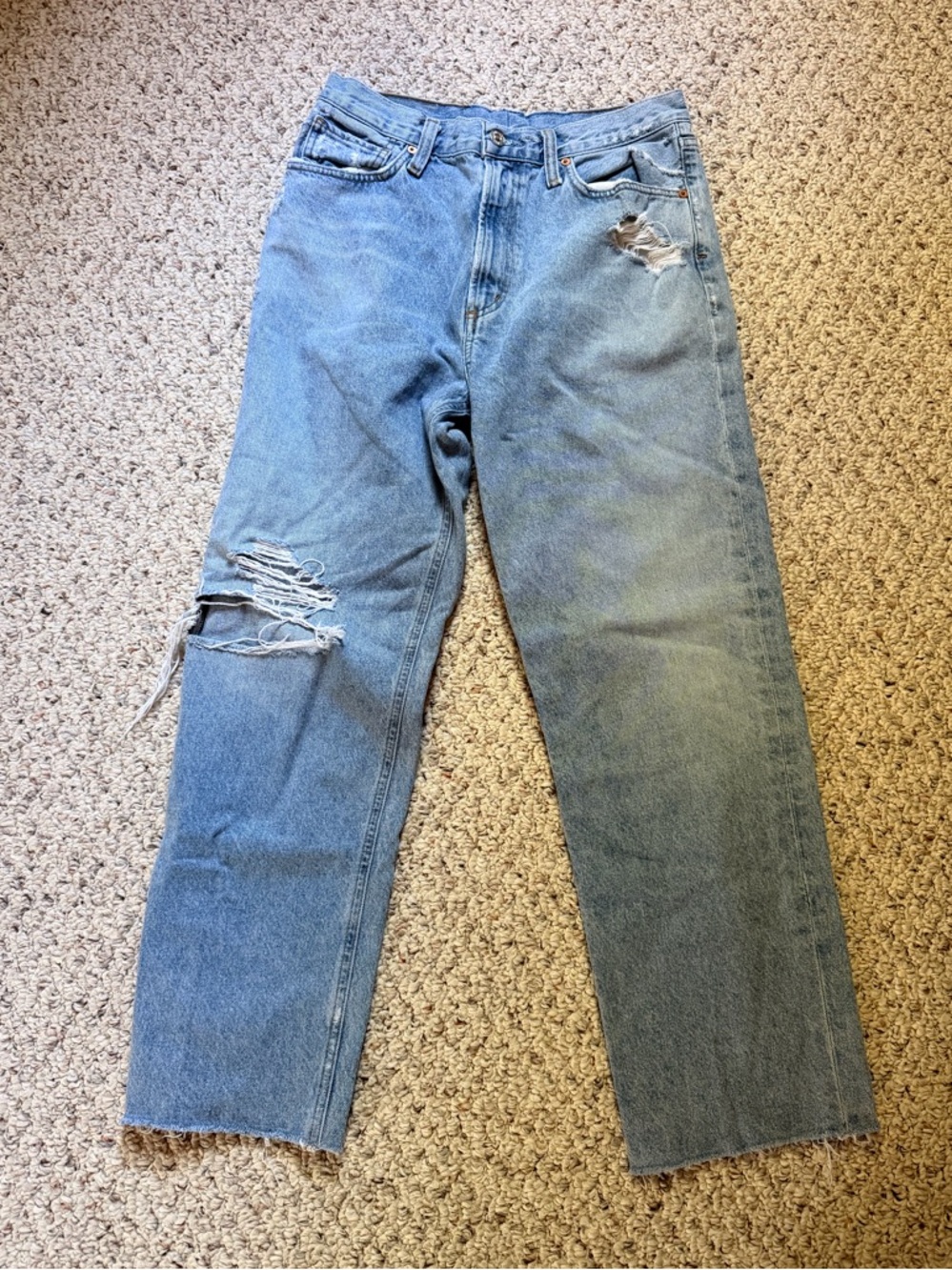 Citizens of Humanity Straight Leg Jeans with Distressing NWOT